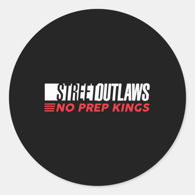Sticker Rond Street Outlaws No Prep Kings (Devant)