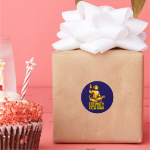 Sticker Rond Strength Begins with a Calm Mind