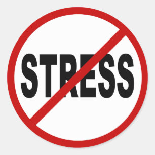 Sticker Rond Stress haineux/Pas de stress autorisé Signal