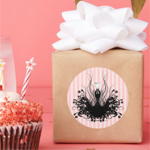 Sticker Rond Stripes Mode Diva Balayage