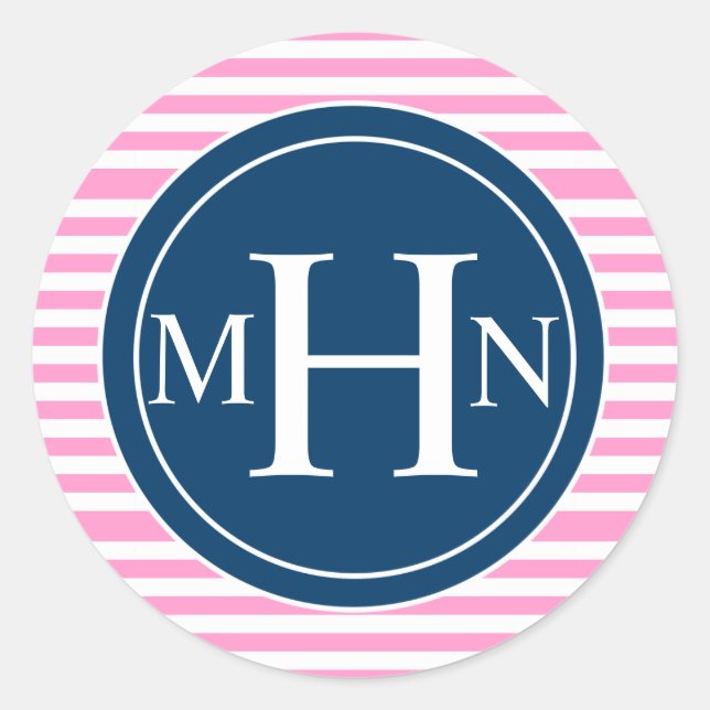 Sticker Rond Stripes & Monogrammes| Monogram Shop (Devant)