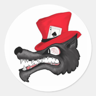 Sticker Rond Stroc de loup solitaire