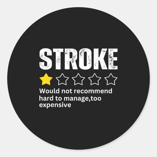 Sticker Rond Stroke Survivor Heart Disease Warrior Fighter Card (Devant)