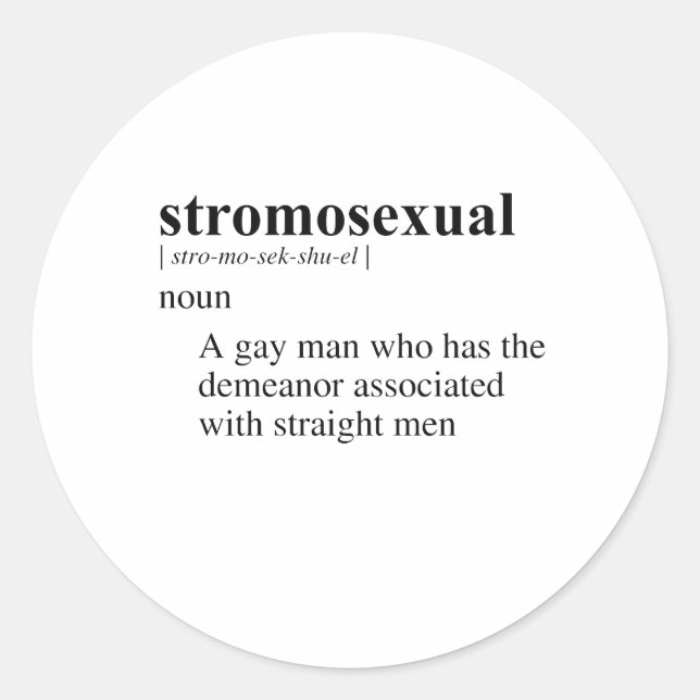 STICKER ROND STROMOSEXUEL (Devant)