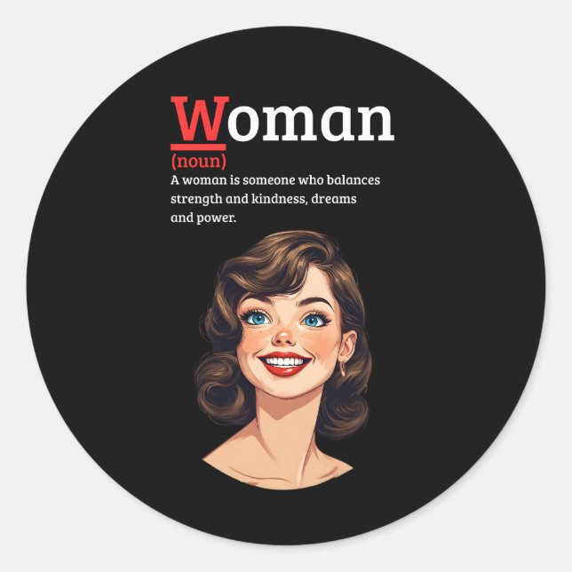 Sticker Rond Strong Woman, Strong Soul  (Devant)