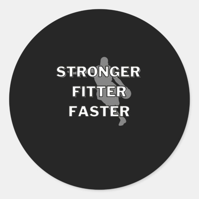 Sticker Rond Stronge de basket (Devant)