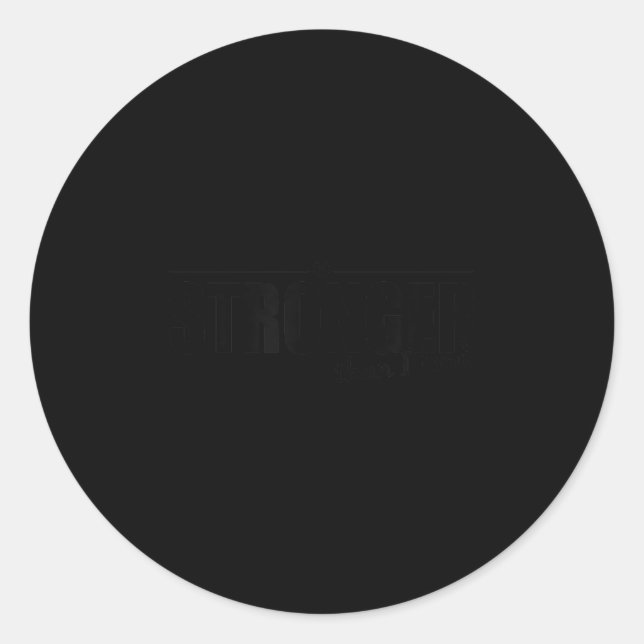 Sticker Rond Stronger Than I Look D374 Gym Shirt _ Workout _ Mo (Devant)