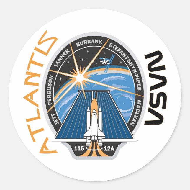 Sticker Rond STS 115 Atlantique (Devant)
