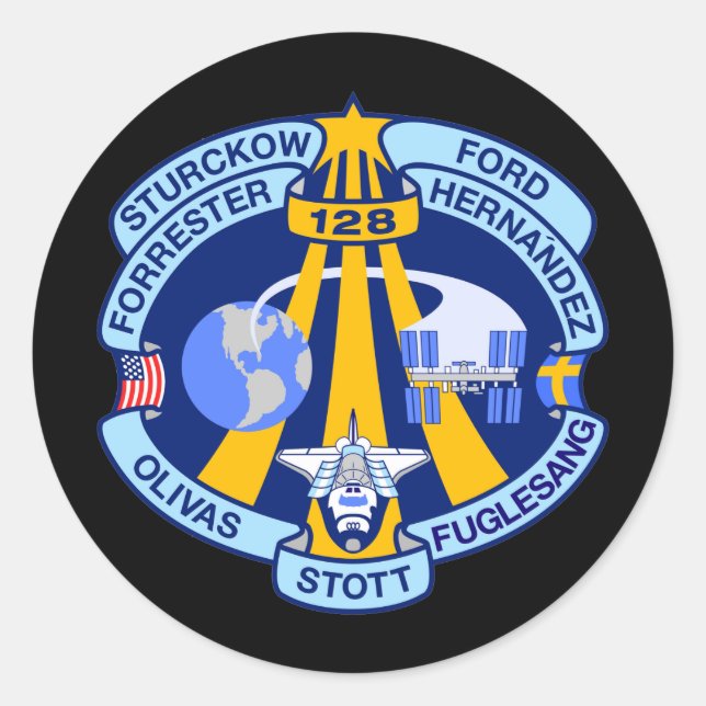 STICKER ROND STS-128 (Devant)