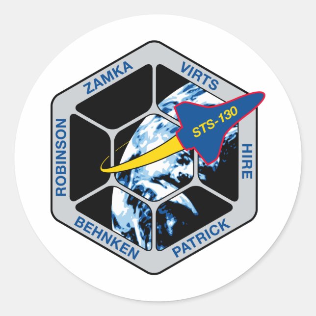 Sticker Rond STS 130 Endeavor (Devant)