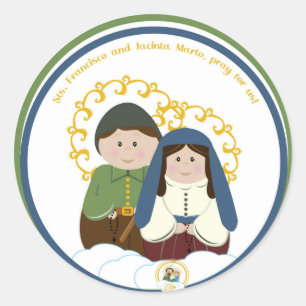 Sticker Rond Sts. Francisco et Jacinta Marto