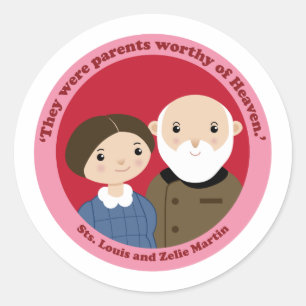 Sticker Rond Sts. Louis et Zelie Martin