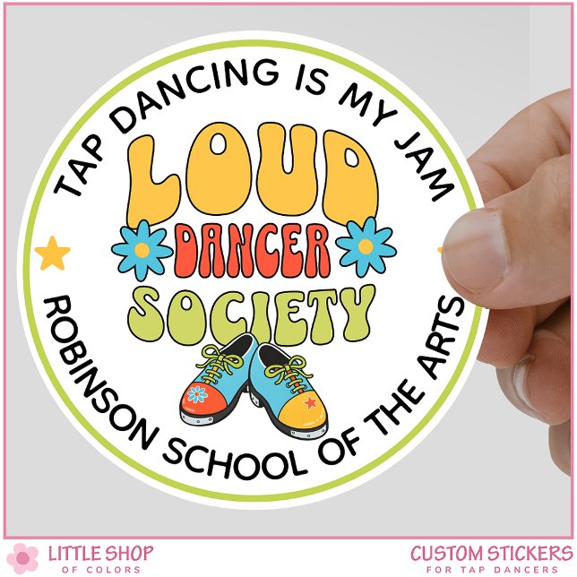Sticker Rond Studio de danse à claquettes personnalisable de st (Créateur téléchargé)