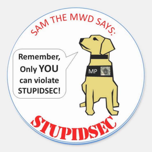 STICKER ROND STUPIDSEC (Devant)