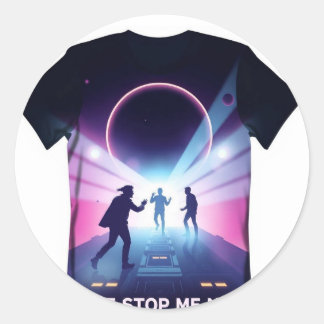 Sticker Rond Style Afrobeald typographie de tentacules