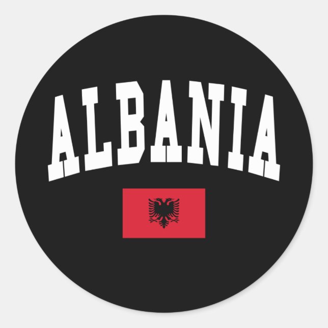 Sticker Rond Style Albanie (Devant)
