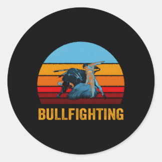 Sticker Rond Style Bullfight