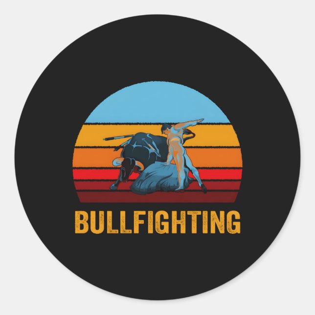 Sticker Rond Style Bullfight (Devant)