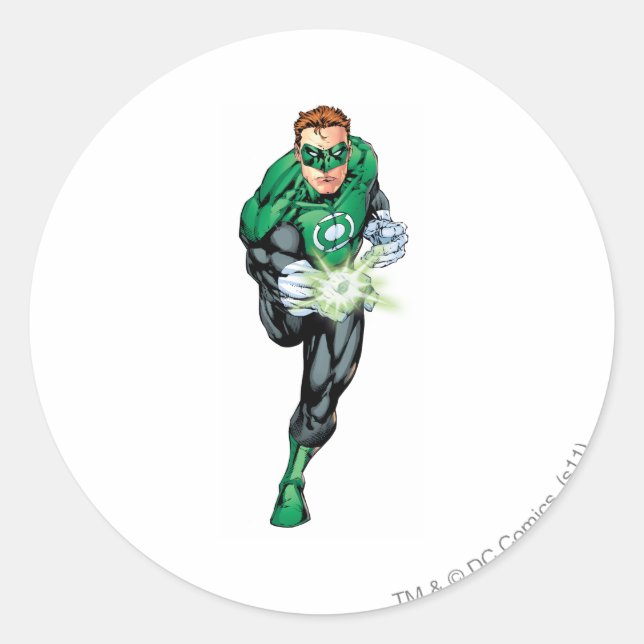 Sticker Rond Style de bande dessinée - En cours d'exécution (Devant)