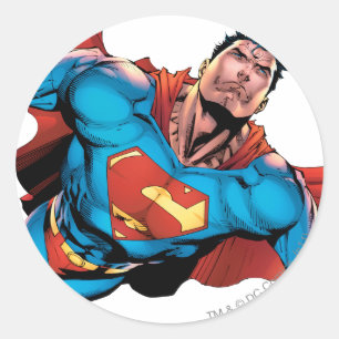 Sticker Rond Style de bande dessinée Superman