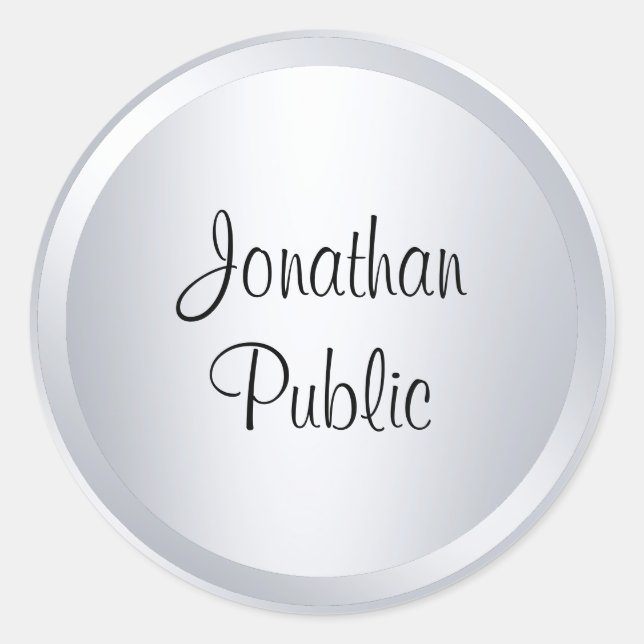 Sticker Rond Style de Modèle moderne (Devant)