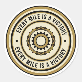 Sticker Rond Style de réussite de distance en moto