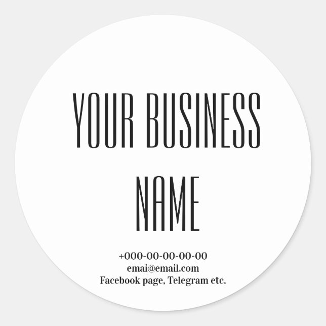 Sticker Rond Style élégant café, boulangerie, restauration (Devant)