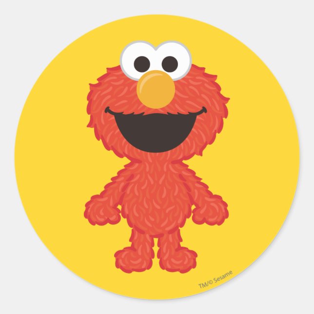 Sticker Rond Style Elmo laine (Devant)