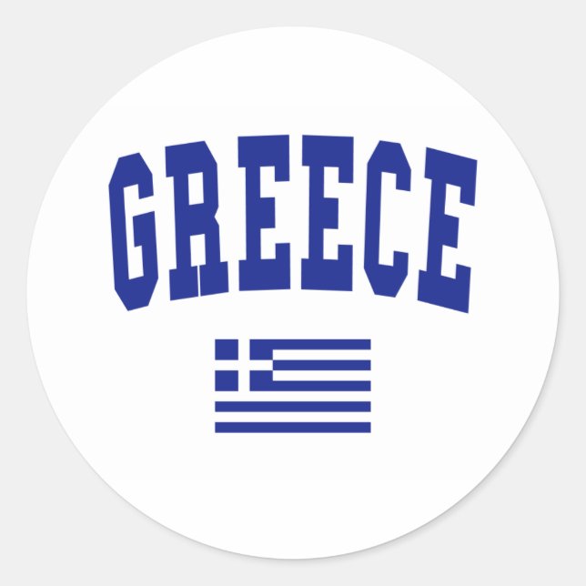 Sticker Rond Style Grèce (Devant)