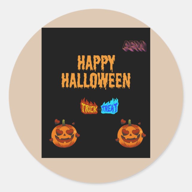 Sticker Rond Style Halloween (Devant)