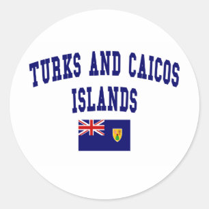 Sticker Rond Style îles Turques et Caïques