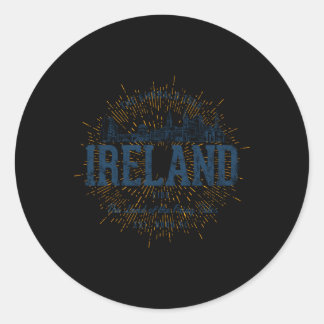 Sticker Rond Style Irlande