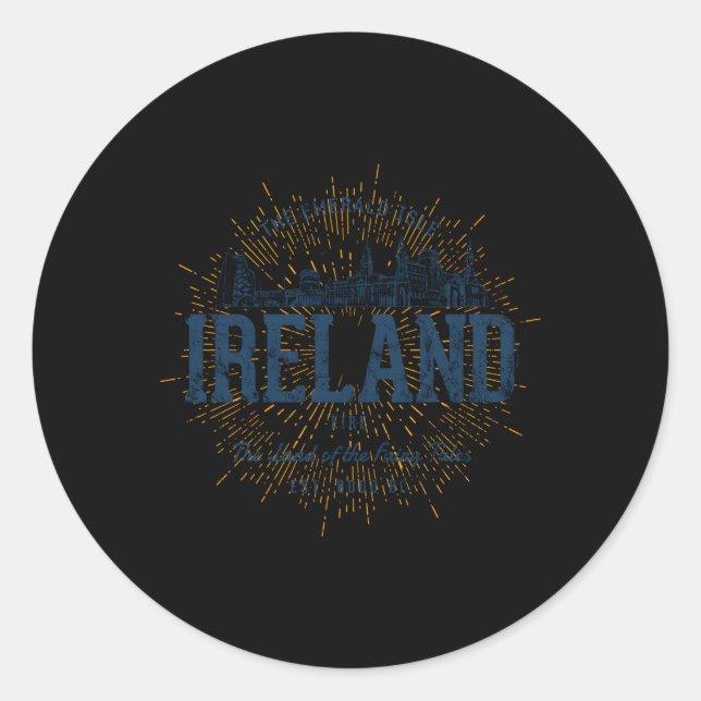 Sticker Rond Style Irlande (Devant)