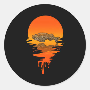 Sticker Rond Style Lingcod