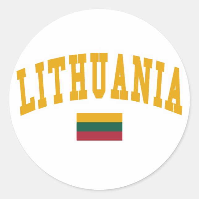 Sticker Rond Style Lituanie (Devant)