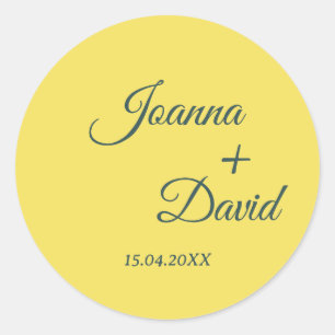 Sticker Rond Style minimaliste   Mariage de police de calligrap