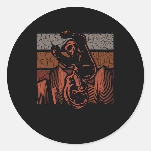 Sticker Rond Style Monowheel EUC urbain (Devant)