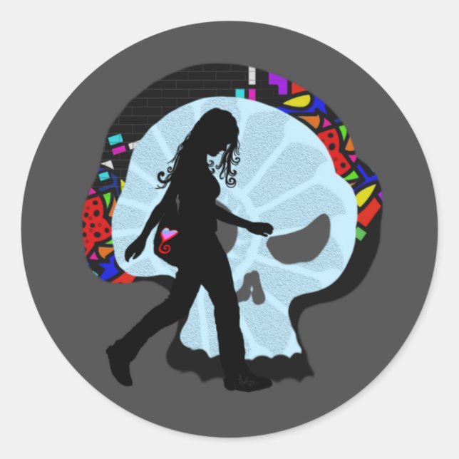 Sticker Rond Style mortel (Devant)