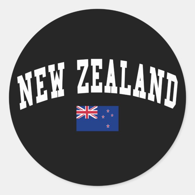Sticker Rond Style néo-zélandais (Devant)