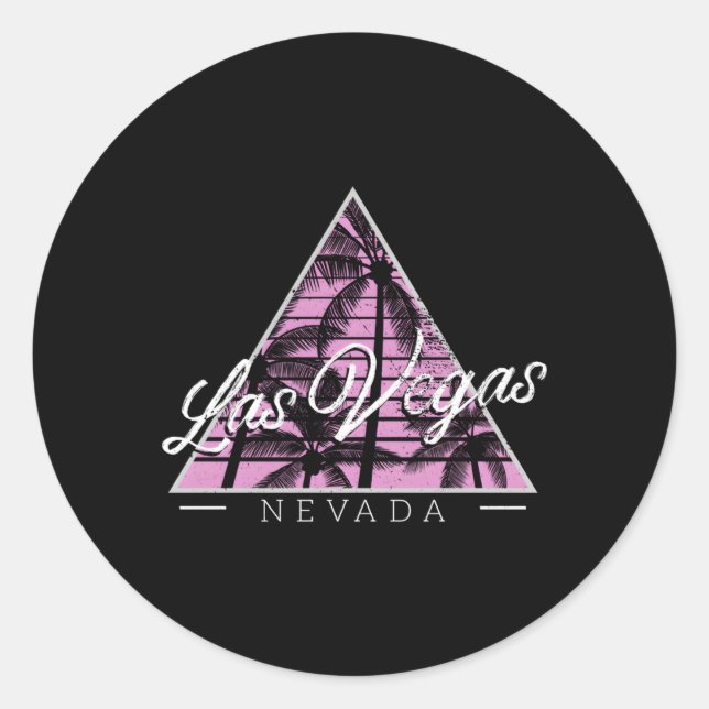 Sticker Rond Style Nevada Las Vegas (Devant)