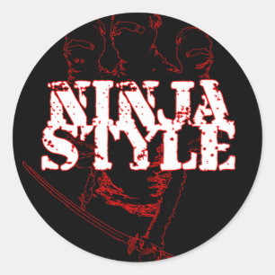 STICKER ROND STYLE NINJA :