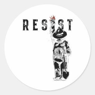 Sticker Rond Style rétro vintage résistant à l'ours