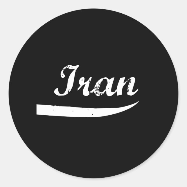 Sticker Rond Style révolution iranienne (Devant)