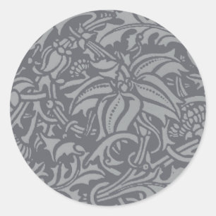 Sticker Rond Style Scottish Thistle Knot William Morris
