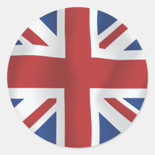 Sticker Rond Style soie Union Jack British Flag