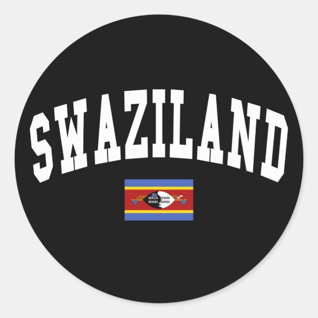 Sticker Rond Style Swaziland (Devant)