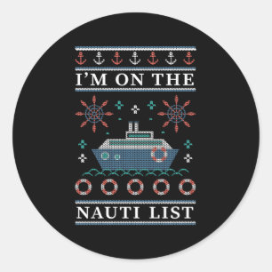 Sticker Rond Style Vilain Je Suis Sur La Liste Nauti Nautique