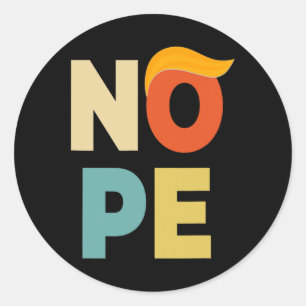 Sticker Rond Style Vintage gras drôle Anti-trump