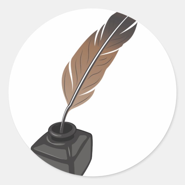 Sticker Rond Stylo de recouvrement (Devant)