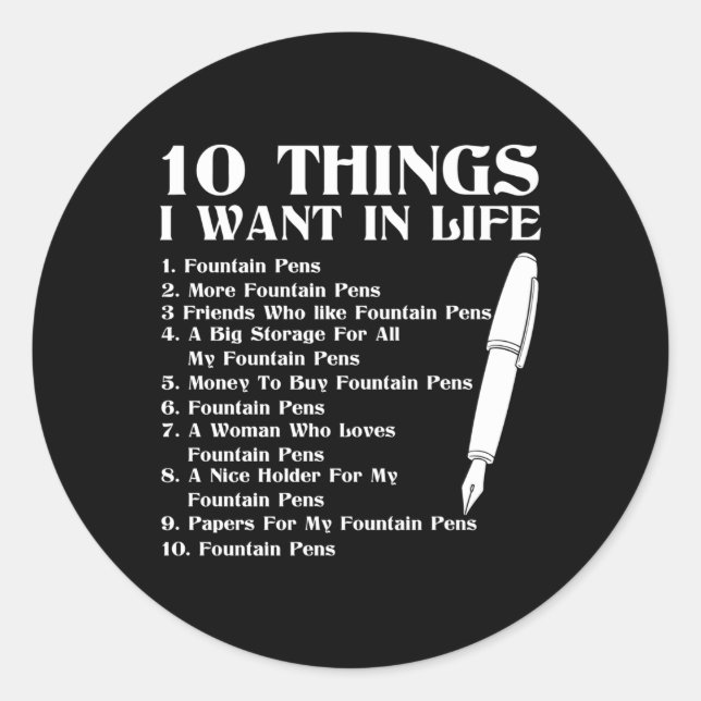 Sticker Rond Stylo Fontaine (Devant)